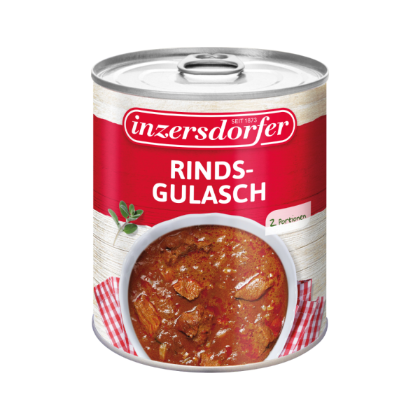 Inzersdorfer Rindsgulasch, 2 Portionen, 800 Gramm Dose